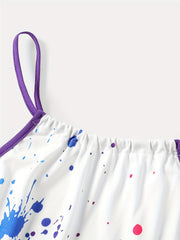 Kid Girl's Tie Dye Spaghetti Strap Dress