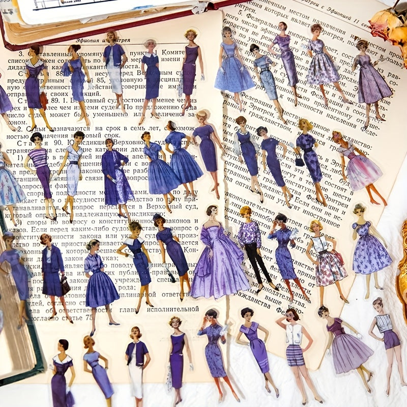 100 Sheets Vintage Washi Stickers For Journaling Retro Scrapbook Stickers