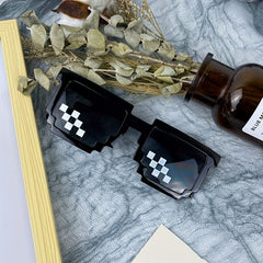 Mosaic Pattern Funny Glasses for Men Sunglasses Props Party Accessories
