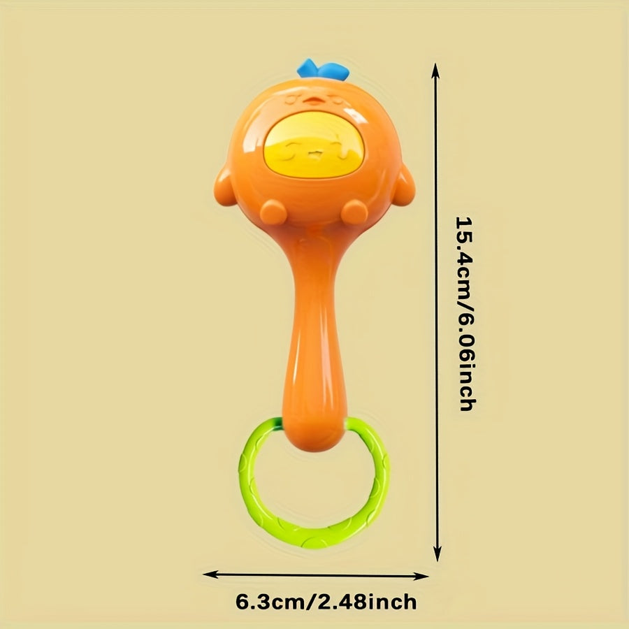 Yellow Baby Sand Hammer Toys PP Material Baby Rattle Toys