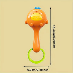 Yellow Baby Sand Hammer Toys PP Material Baby Rattle Toys