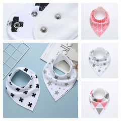 5pcs Baby Cotton Absorbent Bibs Newborn Feeding Bibs