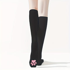 Cat Claw Print Thigh High Socks Halloween Cosplay Over The Knee Stockings