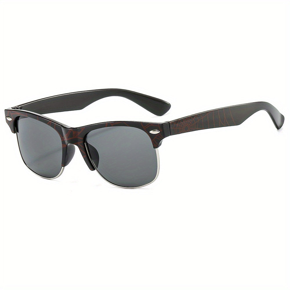 Retro Half Frame Metal Sun Glasses Mixed Decorative Outdoor Shades