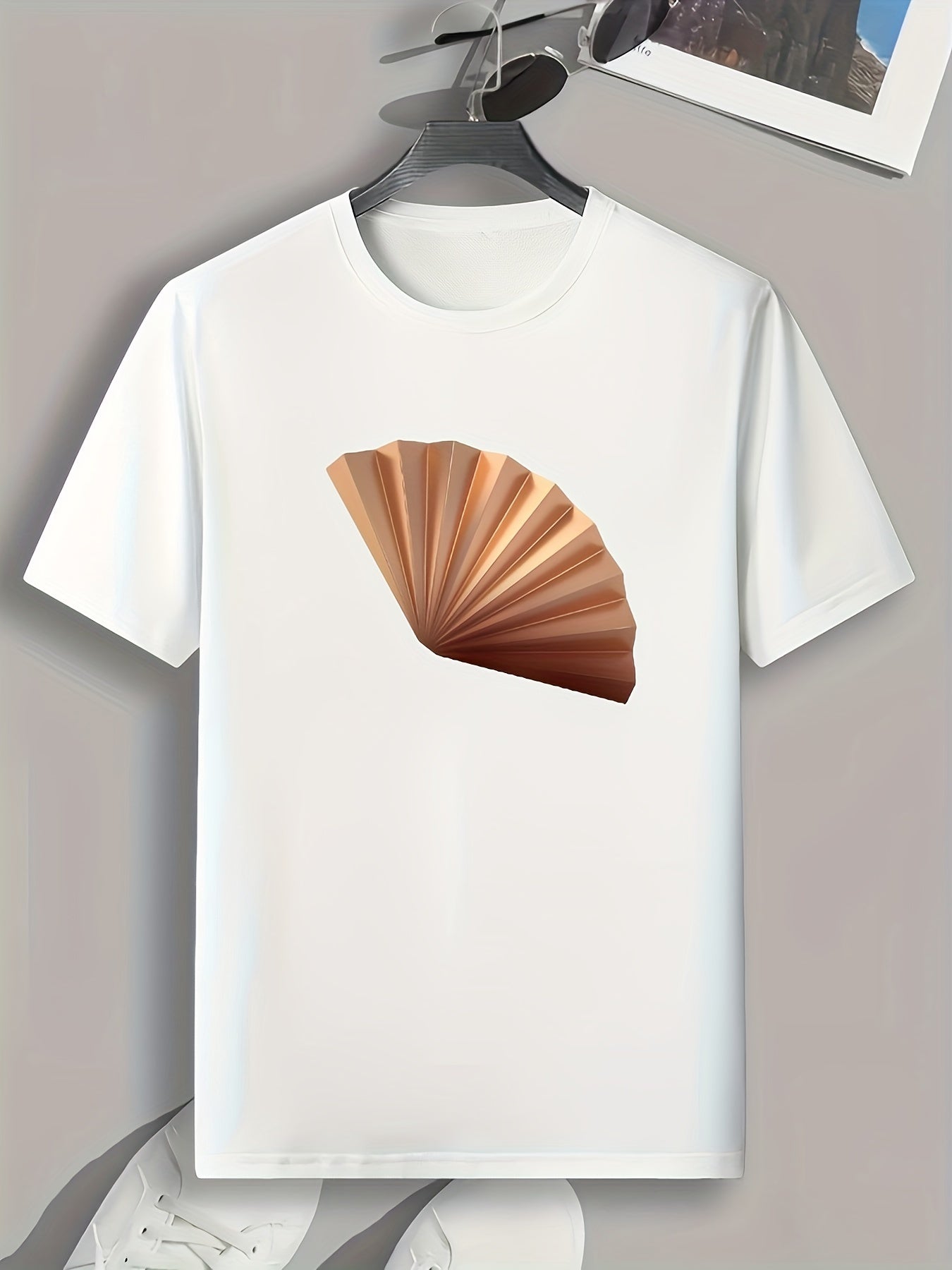 Fan Pattern Print Men's Sports T-shirt Outdoor Fitness Clothes