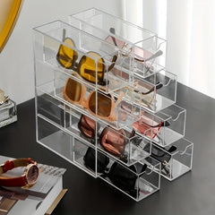 1pc Sunglasses Organizer Rack Durable Plastic Storage