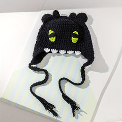 Funny Devil Beanie Warm Knit Hat Ear Flap Unisex Coldproof Beanies Autumn Winter