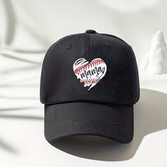 Heart MAMA Baseball Cap Distressed Dad Hat For Women