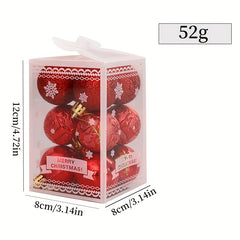 12pcs Christmas Ball Ornaments Set for Holiday Wreath & Party Decor