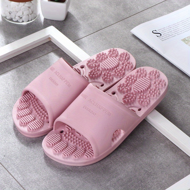 Women's Comfy Massage Slides Non Slip Bathroom Shoes