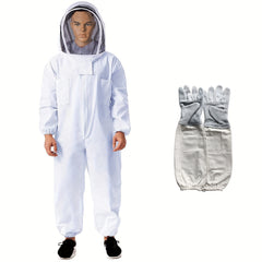 Bee Suit For Men Women Beekeeping Suit + Glove & Hood Size Bee Ou