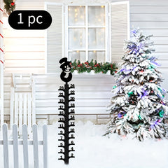 Snowman Metal Snow Gauge Large Iron Snow Measuring Ruler Sturdy Snow Depth