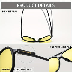 Men's Classic Retro Large Frame Pilot Sunglasses UV Resistant