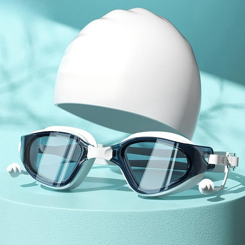 Large Frame Anti-Fog Swimming Goggles High Definition