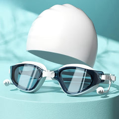Large Frame Anti-Fog Swimming Goggles High Definition