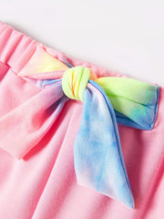 Toddler Tie Dye Patchwork Footed Pants
