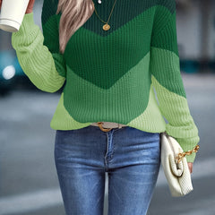 Crew Neck Pullover Sweater Casual Long Sleeve for Fall & Winter