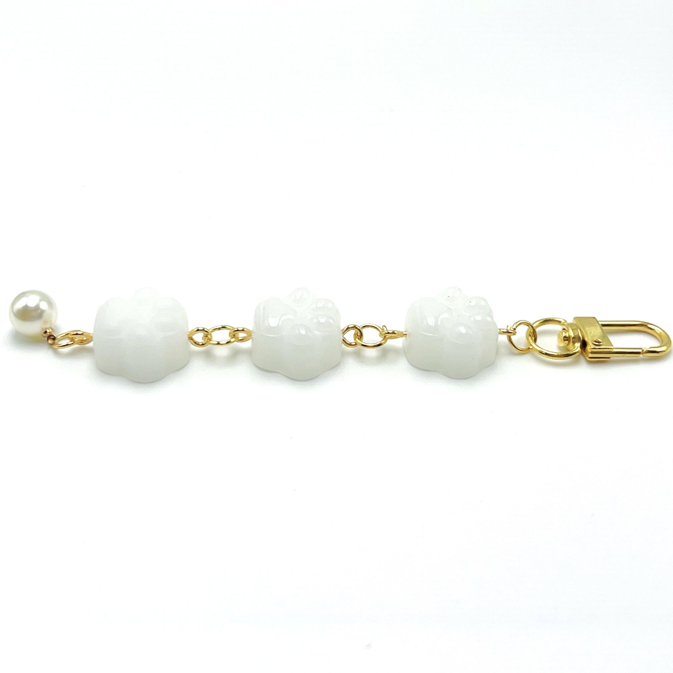 Cute Cat Paw Mini Keychain Resin Accessory for Women
