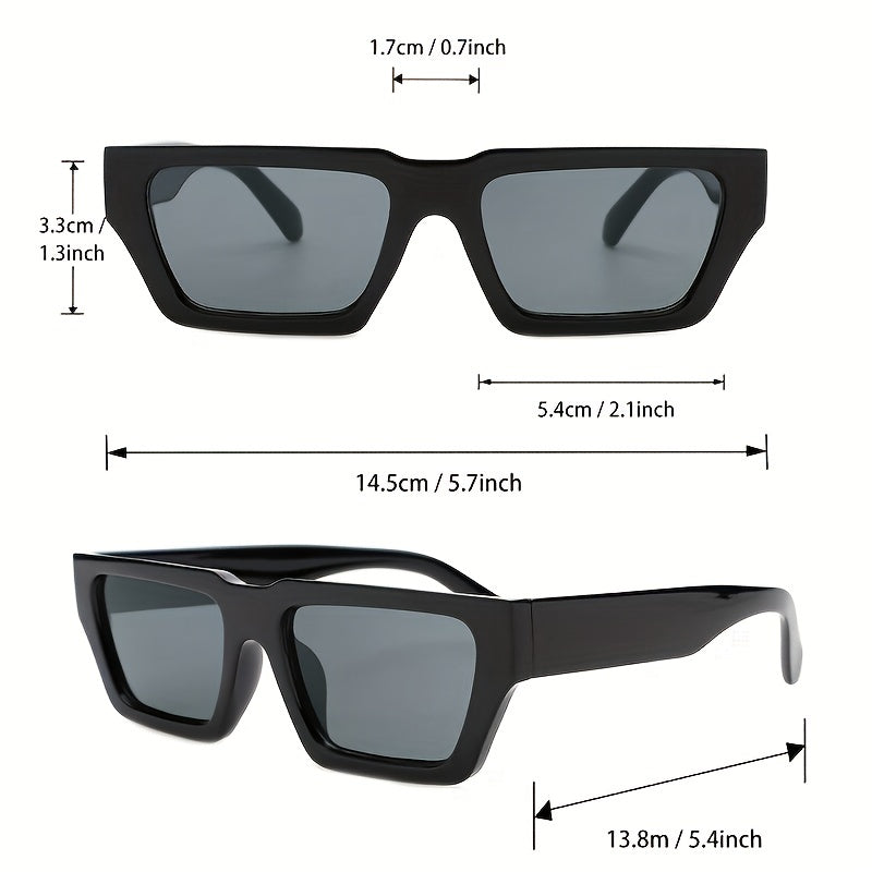 Rectangle Frame Sunglasses UV400