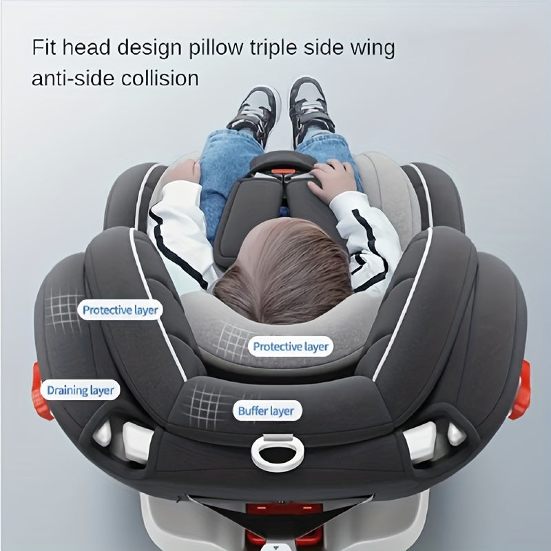 360 Rotating Baby Car Seat & Portable for Child Safety