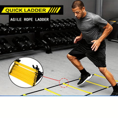 Sports Agility Training Ladder Set with Storage Bag and Ground Nails