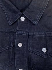 Long Sleeves Lapel Denim Jackets Flap Pockets Single Breasted Button