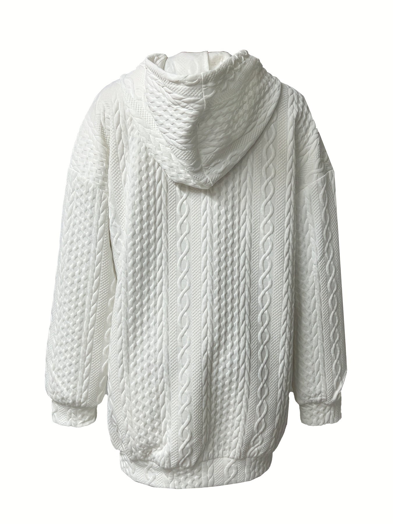 Textured Hooded Sweatshirt Dress Women's Clothing