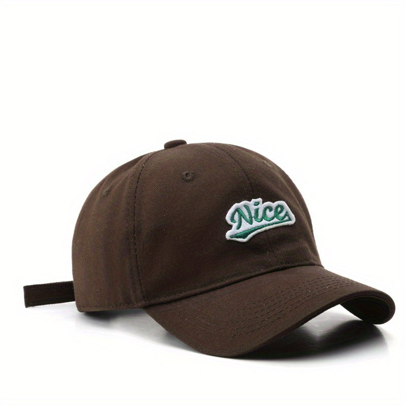 Label Patch Baseball Cap Solid Adjustable Couple Dad Hats Unisex Sports Sun Hats