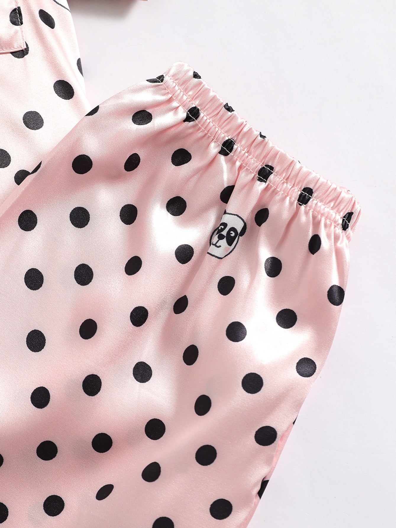 Girls Panda Print Pajama Set