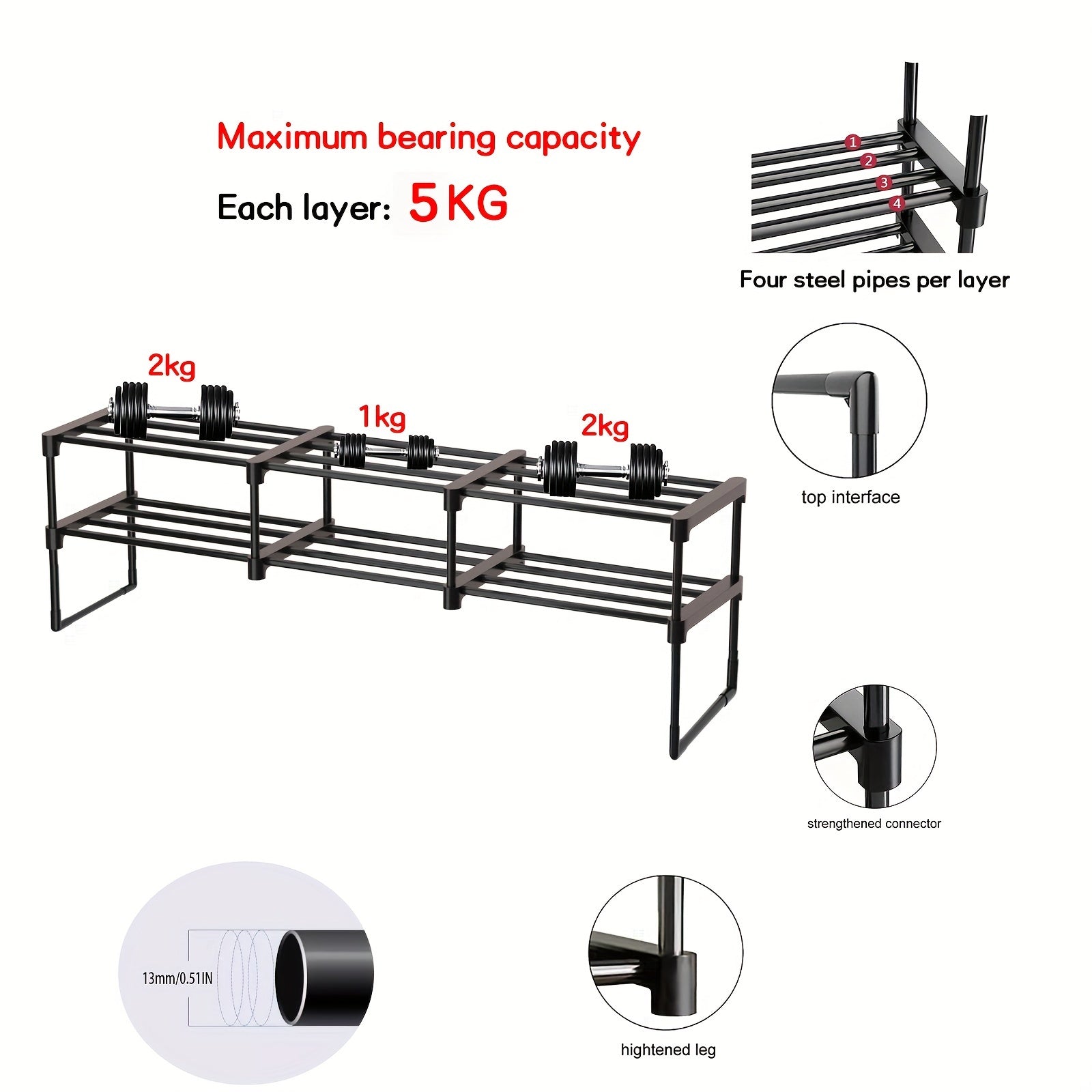 Plastic Shoes Rack Standing Storage Shelf Toiletry Storage