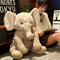 Giant Elephant Plush Throw Pillow - Soft Stuffed Animal Toy