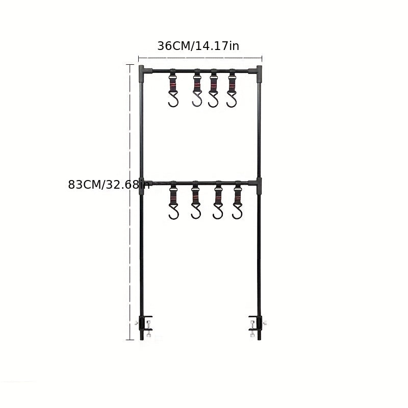 Desktop Storage Rack Aluminum Lightweight Adjustable Base Clamp Hanging Rack
