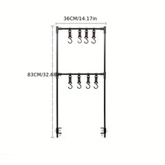 Desktop Storage Rack Aluminum Lightweight Adjustable Base Clamp Hanging Rack