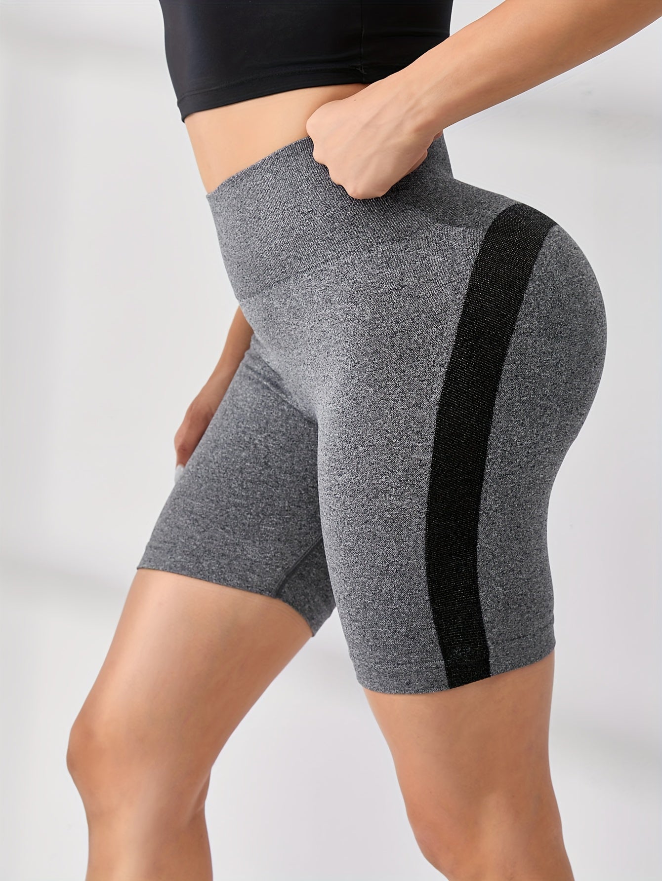 Seamless Running Hip Lift Yoga Shorts High Waist Tights
