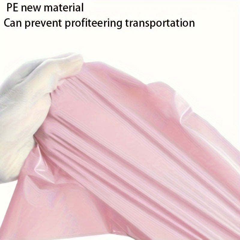 100pcs Waterproof Packaging Bags Small & Large Size Express Garment Bags Pink