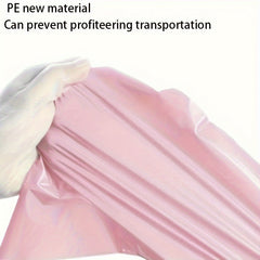 100pcs Waterproof Packaging Bags Small & Large Size Express Garment Bags Pink