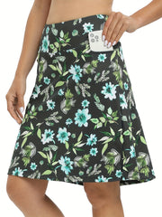 Paisley Print High Waist Pocket Skirt for Women