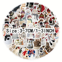 53pcs Snowman Series Graffiti Stickers Waterproof DIY Handbook Sticker Pack