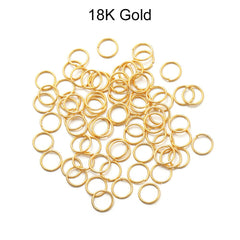 3-10mm 18K Golden Copper Jump Rings Split Rings 50-200pcs for DIY Jewelry Making