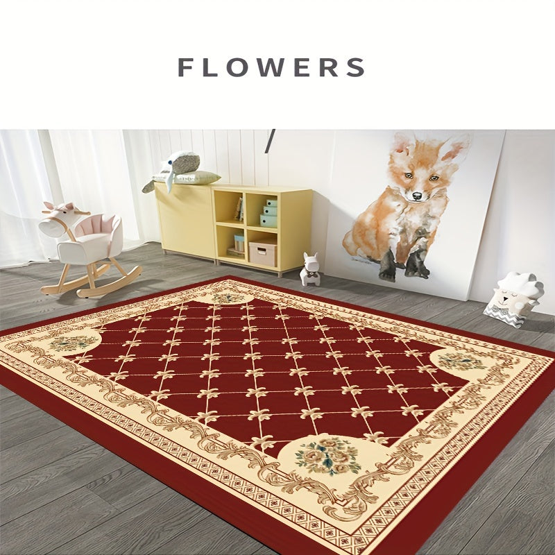 Geometric Absorbent Non Slip Rugs Rustic Carpet Living Room Bedroom Bedside