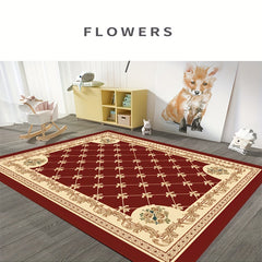Geometric Absorbent Non Slip Rugs Rustic Carpet Living Room Bedroom Bedside