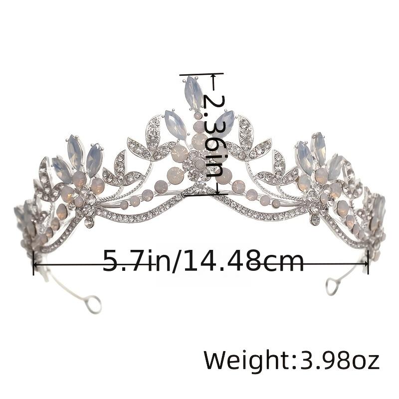 Pastel Night Sky Tiara Moonstone Rhinestones Clear & Milky Rhinestone Tiara