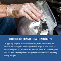 Car Headlight Restoration Kit Lens Cleaning & Polish