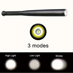 High Hardness Metal Baseball Stick Flashlight with 3-Speed Adjustment