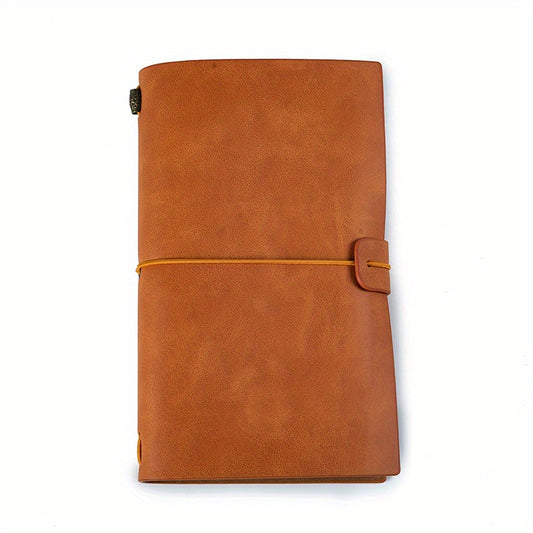 Refillable Orange Leather Journal Notebook