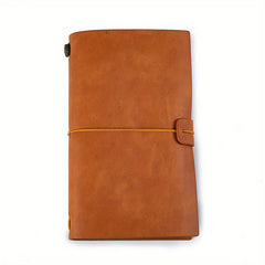 Refillable Orange Leather Journal Notebook