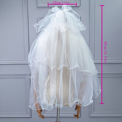 Bride Wedding Veil With Hair Comb Tulle Hair Piece Costume Accessory