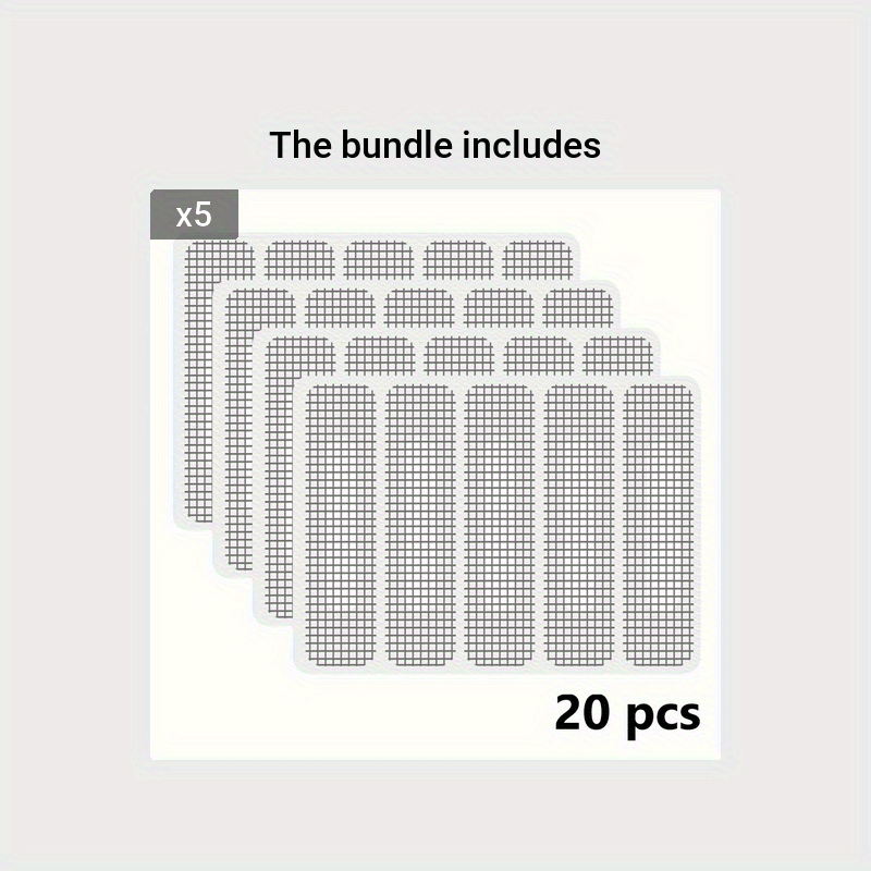 20pcs 4 Sheets Window Screen Patch Fix Net Anti Mosquito Insect Stickers Mesh