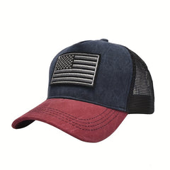 Mens Casual Embroidered Peaked Cap Cotton Sun Protection Hat