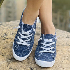 Women's Canvas Shoes Casual Low Top Sneakers Lightweight Walking Shoes